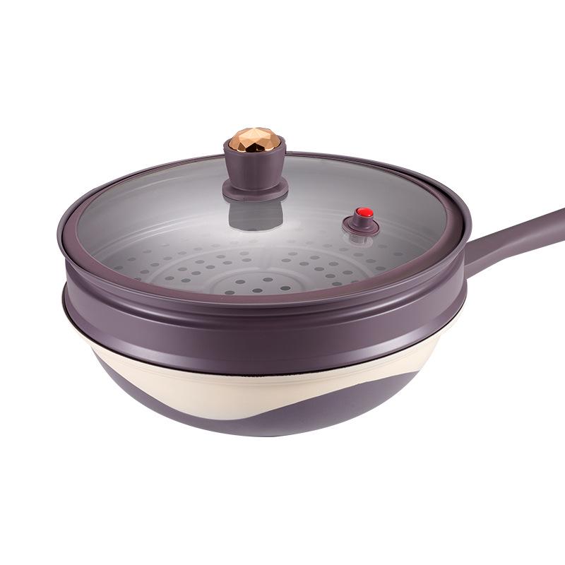 Padella antiaderente Douyin Dual-Tone Titanium Low-Smoke - Compatibile con gas e induzione