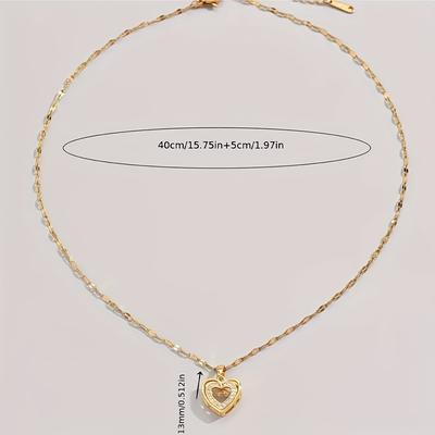 Heart Shaped Pendant Necklace, Luxurious and Elegant for Daily Wear, Exquisite Embellishment for Valentine's Day, Christmas, Thanksgiving