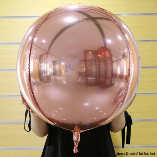 32-Zoll 4D Stereo Aluminiumfolienballon für Partys & Hochzeiten, Perforiert zum Aufhängen