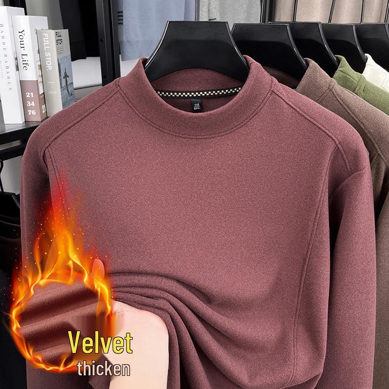 Men's Thickened 520g German Fleece Hoodie - Heavyweight, Warm, Casual Long Sleeve Base Layer for Autumn/Winter 2025