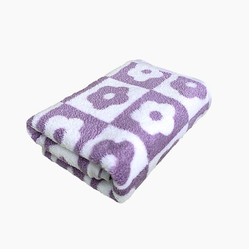 

Практичные полотенца для мытья лица и тела, аксессуары для ванной комнаты, прямоугольные полотенца для лица с мягкой текстурой, хозяйственные принадлежности 75x35 фиолетовый