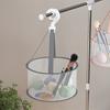 Mesh Drying Basket Hanging Breathable Organizer With 360-Degree Rotating Hook Foldable Drying