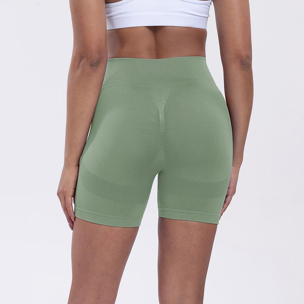 Women's Seamless Yoga Peach Pants, Elastic Quick Drying Running And Fitness Shorts, Women's High Waist And Hip Lifting Tight Sports Shorts