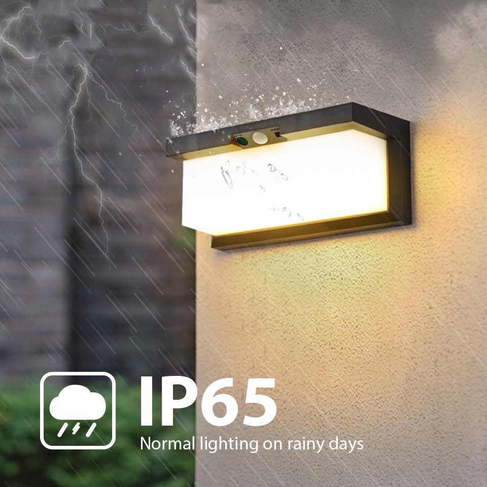 Solar Lights Outdoor Motion Radar Sensor Lights 5V ABS Waterproof Solar Lights For Home Garden Decoration Porch Path Wall Lights