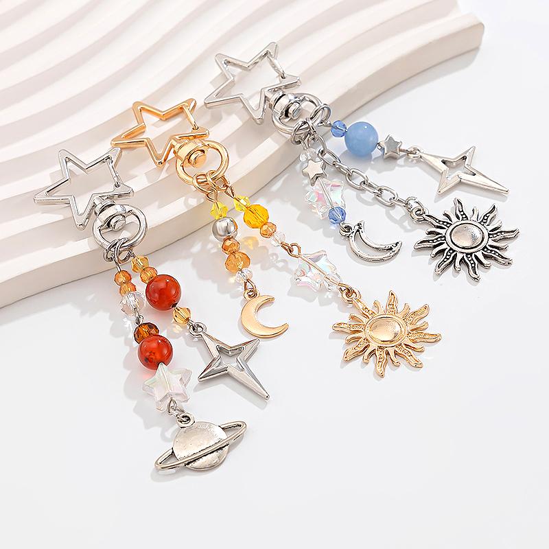 

3 шт. Звезда брелок бусина брелок ключ подсолнух брелок кристалл брелок ключ