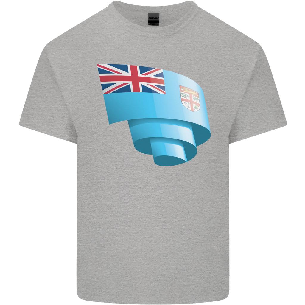 Curled Fiji Flag Fijian Day Football Unisexs Light Cotton TShirt