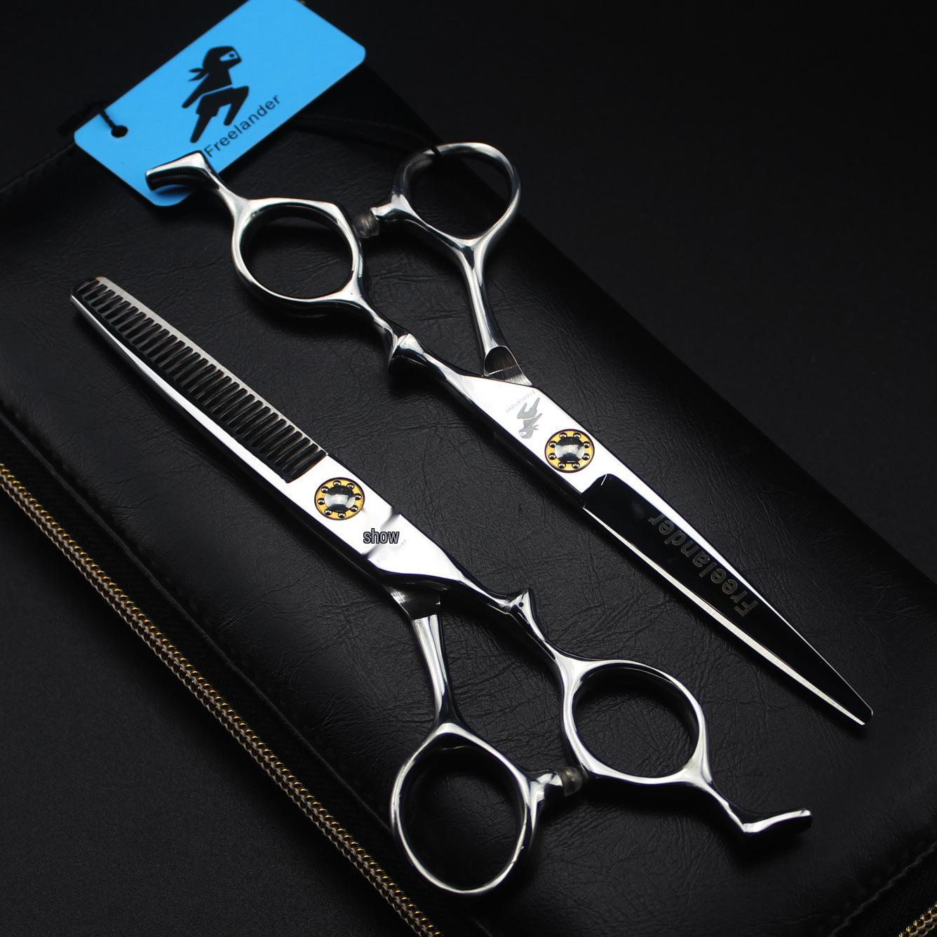 SHY-02 6 Shenxingzhe Hairdressing and Barber Scissors - Straight, Bangs, and Thinning Scissors with Bearing Screw 6.0 inch Straight Scissors (SHY-02)