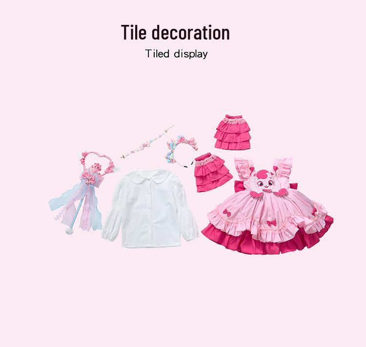 Girls' Lolita Dress - Spring/Autumn 2025 Cute Cartoon Princess Birthday Gown