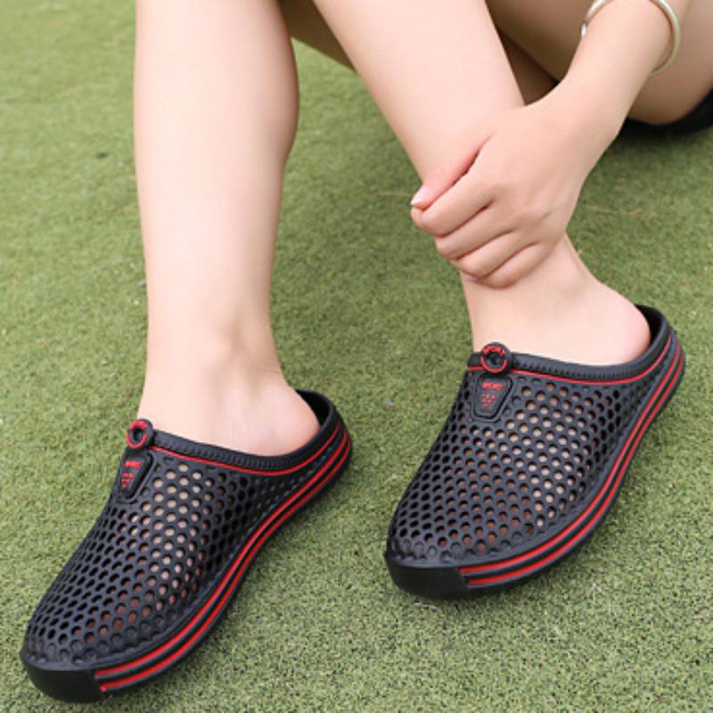 Fashion Unisex Sandal Hollow Out Casual Couple Beach Sandal Flip Flops Shoes Non-slide Mens Slippers Women Shoes Beach Slippers