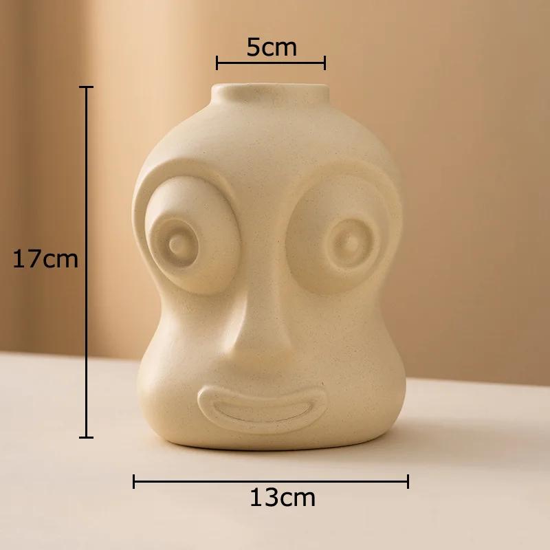 

Creative Big Eyes Figures Ceramic Vase Plant Pots Table Decoration Flowers Arrangement Creative Floral Vase Room Aesthetic Decor