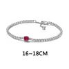 Classic Shiny Red Jewelry 925 Silver Exquisite Heart-shaped Bowknot Ring Necklace Bracelet Women's Jewelry Party Gifts