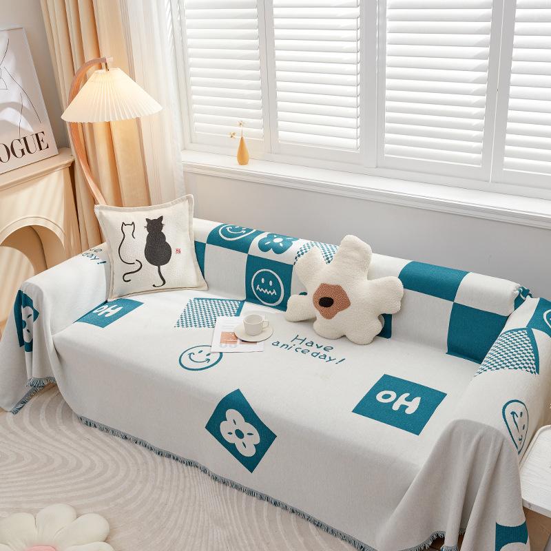 

INS стильный чехол для дивана, ткань, четыре сезона, универсальный универсальный чехол для дивана, подушка, простой современный чехол из синели, одеяло 180*130cm