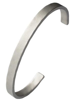 Armreif, Unisex-Zubehör, Messing, hergestellt in Japan [TAVARAT] Herren (Silber geschliffen)