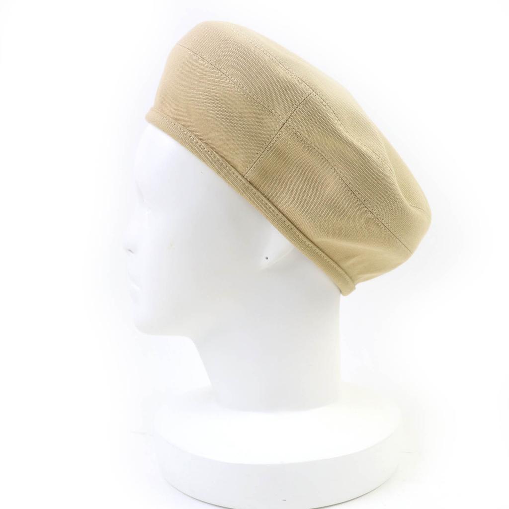 Pristine HERMES Beret Chaine d'Ancre Shell Metal Beige Cotton Women 58 241067N Used