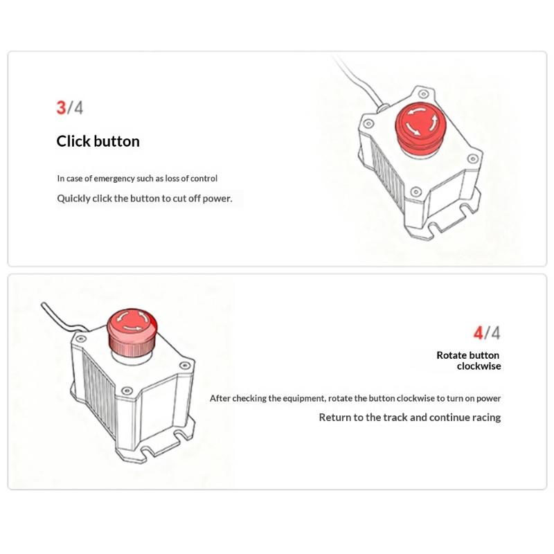 High Durability Aluminum Emergency Stop Safety Reset Switches Featuring Quick Power On Function for V10 V10 Ultra