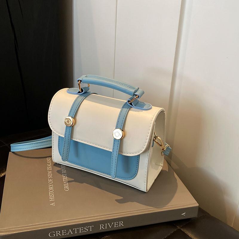 Stylish Color Block Handheld Shoulder Bag For Women In Fresh Summer Design 2024
