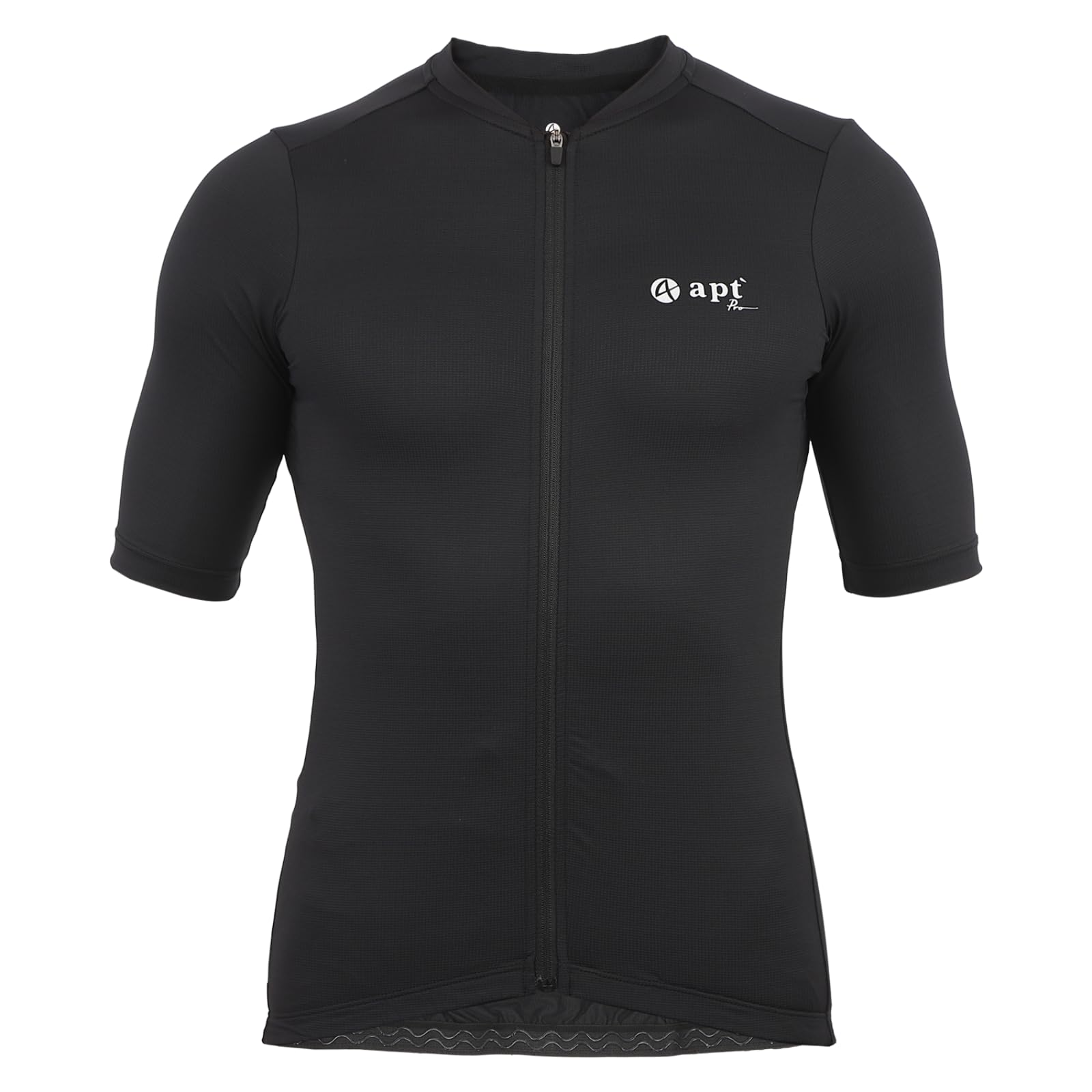 

[apt ] PRO Cycling Jersey, Men s Short Sleeve, Cool to the Touch, Moisture Wicking, Quick Drying, with Four Back Pockets (JP, Alphabet, M, Black)