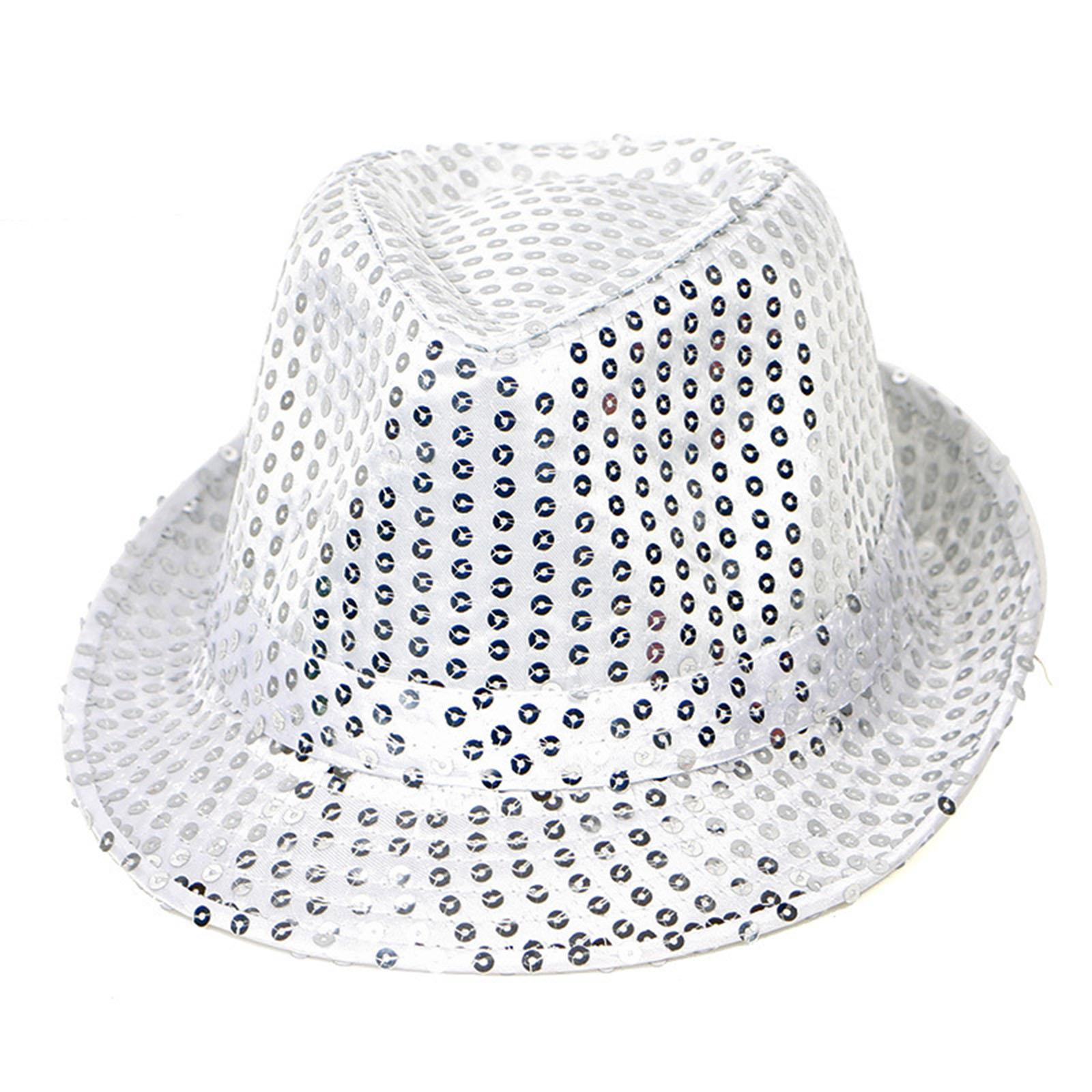 

Sequin Disco Fedora Hat Fedora Trilby Hat Trilby Cap Sequin Fedora Hat Glitter Sequin Hat Jazz Fedora Sequin Jazz Hat білий