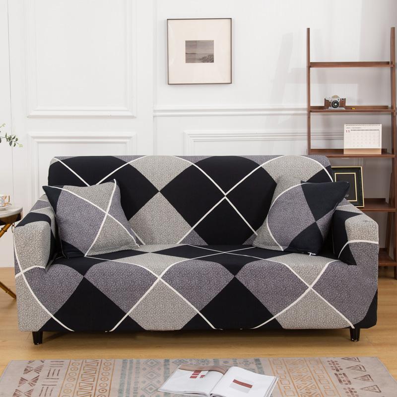 Copridivani Elastici per Soggiorno funda sofa Copridivano Proteggi Poltrona 1/2/3/4 posti Copridivani Geometrici