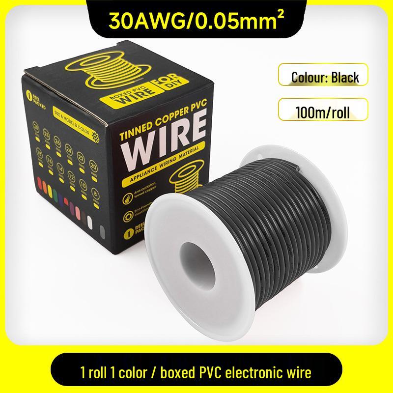1007 PVC Electronic Wire 16AWG-30AWG Tinned Copper, Flying Lead Aviation Wire