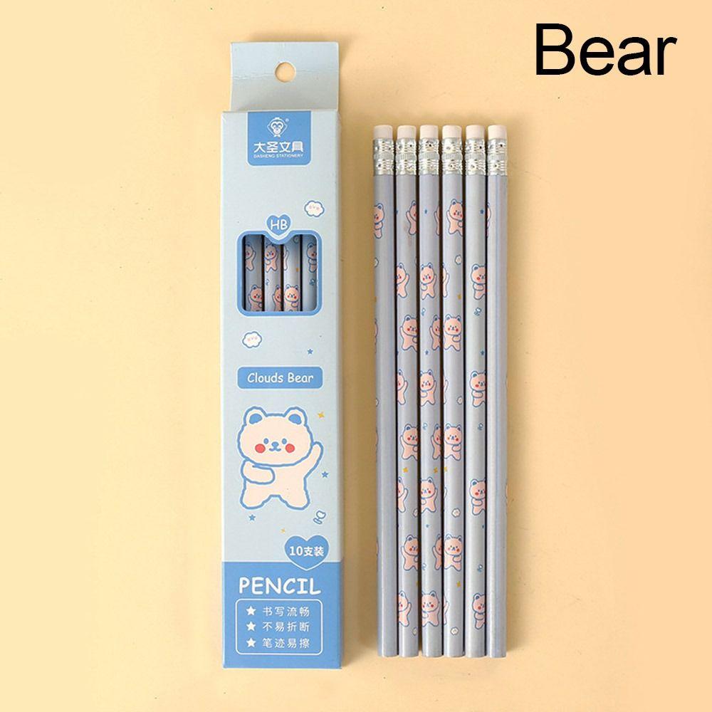 10Pcs Stationery Writing Pencil Sketch Painting Pencil High-quality HB Pencil  Office