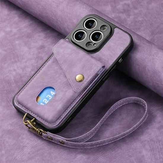Google Pixel 9A Leather Case with Card Holder & Lanyard