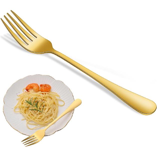 Dinner Forks,8-Piece 8 Inches Stainless Steel Table Fork,Dishwasher Safe Flatware Forks,Food Grade Mirror Polishing Silverware Main Fork For