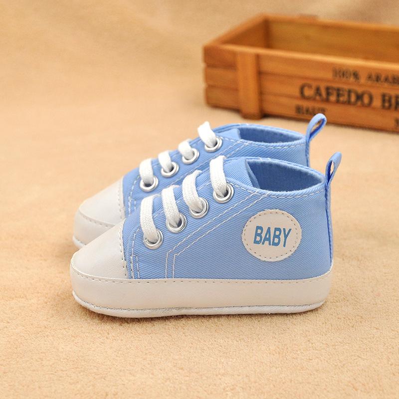 

Весенне-осенние хиты продаж Нескользящая мягкая подошва Детская обувь DIY1685 Size 13 небесно-голубой