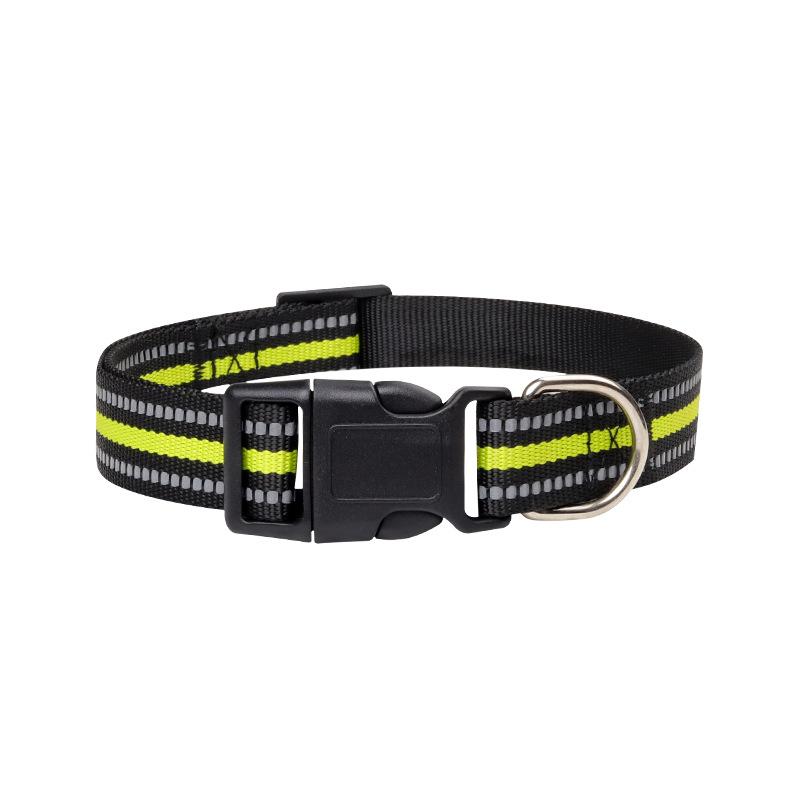 Pet Dog Collar Reflective Silk Multi-colored Dog Neck Ring Pet Supplies Outdoor Dog Walking Traction Buckle Neck Cover Dog Strap