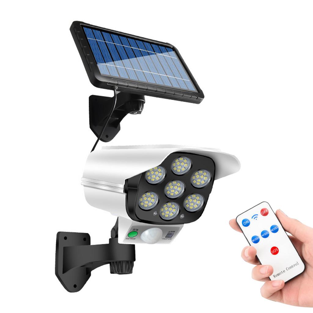 Outdoor Motion Sensor Solar Lights Fake Security Camera Solar Wall Lamp Garden Lamp 3 Lighting