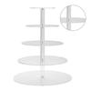 Cupcake Stand Multi Round Tiers Transparent Acrylic High Stability Cupcake Tower for Display