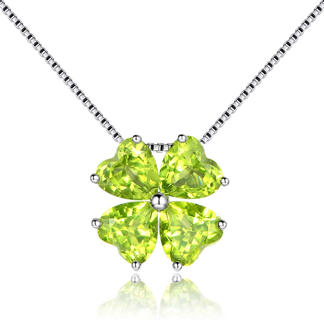 

Necklace for August Silver School Entrance Gift [JIANGXIN] Women, 5.04 Carat, Birthstone, Peridot, 925, Hypoallergenic, Necklace, Pendant, Women,