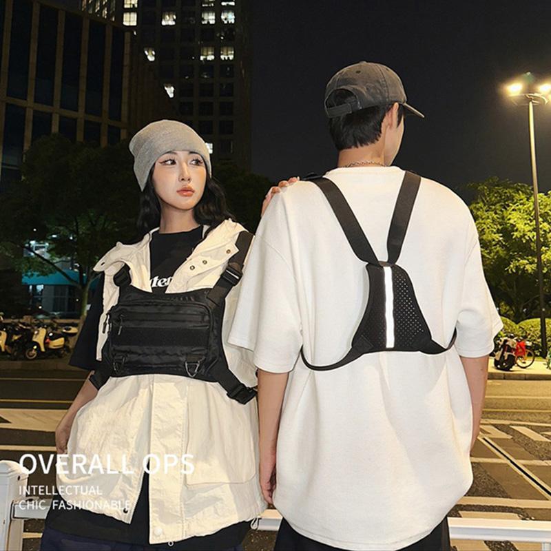 Climbing Molle Chest Bag Multifunctional Tactical Vest Adjustable Running Rig Pouch Outdoor Camping Cycling Hiking Fanny Pack