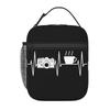 Camera And Coffee Pattern Insulated Lunch Bag for Women Children Leakproof Food Boxes Thermal Lunch Box Tote