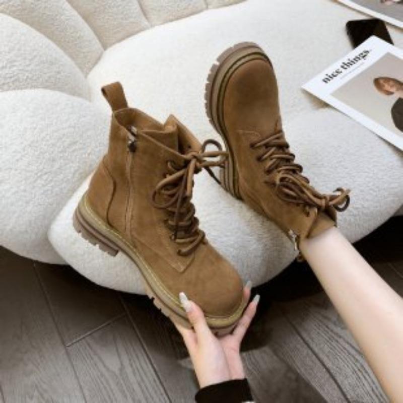 Martin boots women's autumn and winter new tooling western cowboy boots thick-soled summer short boots