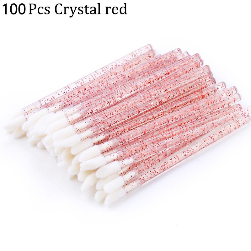 50Pcs Disposable Crystal Eyelash Brush Lashes Micro Lip Brushes Supplies Applicator Cleaner Beauty Eyelash Extension Tools