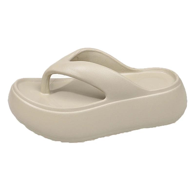 Fashion Summer Eva Platform Flip Flops for Women 2025 Non Slip Clip Toe Beach Slippers Woman Comfortable Thick Bottom Slides Sandals
