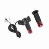 Twist Throttle Grips Handle With Key Lock LED Display Screen For Electric Bike(red)