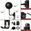 180 Degree Rotation Metal Motorcycle Helmet Wall Mount Holder Display Rack for Bicycle Helmet Garage Storage