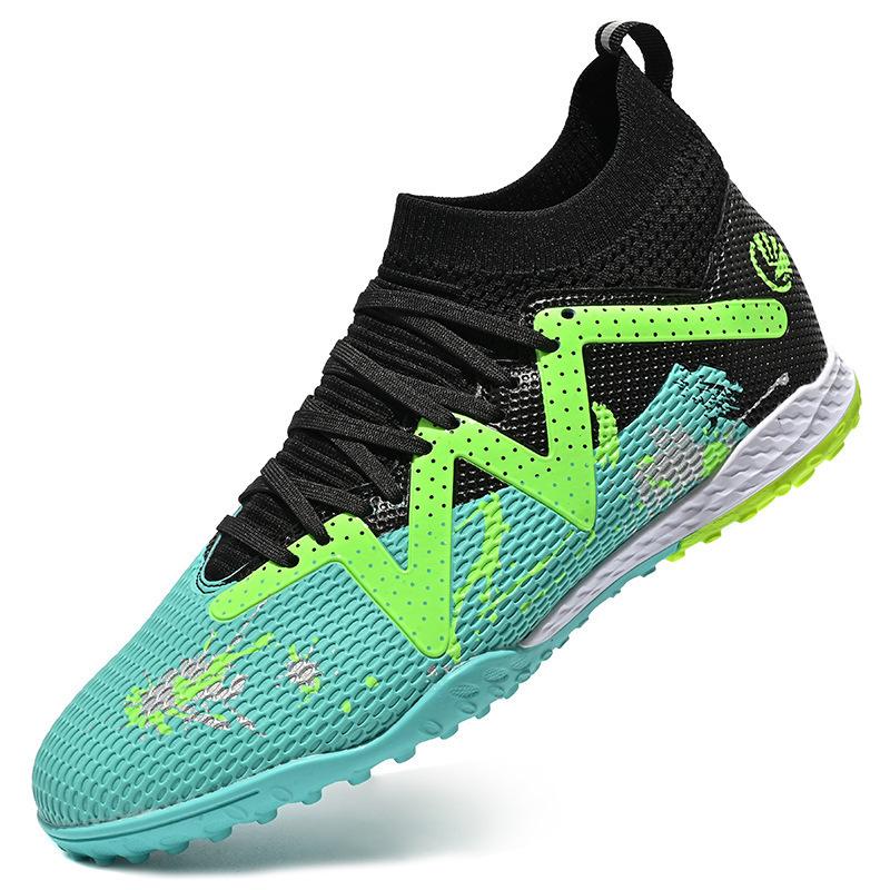 Football shoes Men's high-top broken nails Middle-aged children's students Youth men's competition training shoes AG training shoes