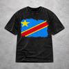Hip Hop Republic Of Congo Congolese Flag Apparel T-Shirts for Men Women  Washed Cotton Tee Shirt Clothing