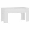 Vidaxl Coffee Table, White, 101X49X52 Cm, Wood-Based Material