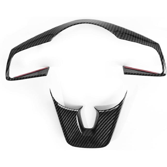 YOUTOOCAR Steering Wheel Cover Trim Compatible with Kia Seltos 2021-2023 Accessories (Carbon Fiber Pattern)