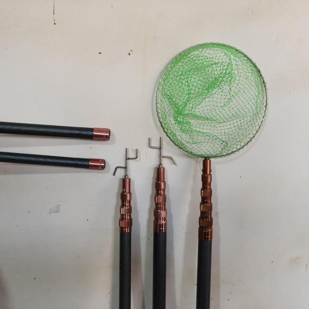 Gruby kij do podbieraka z włókna węglowego - Super twardy, regulowany do zbierania owoców