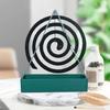 Creative Nordic Style Mosquito Coil Holder With Tray, Iron Spiral Mosquito Repellent Incense Rack Plate For Home Summer Decor