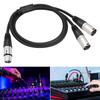 Professional 3Pin Splitter Cable Alloy Connectors Coppered Noise Less Studio Live Auditory Signal Distribution