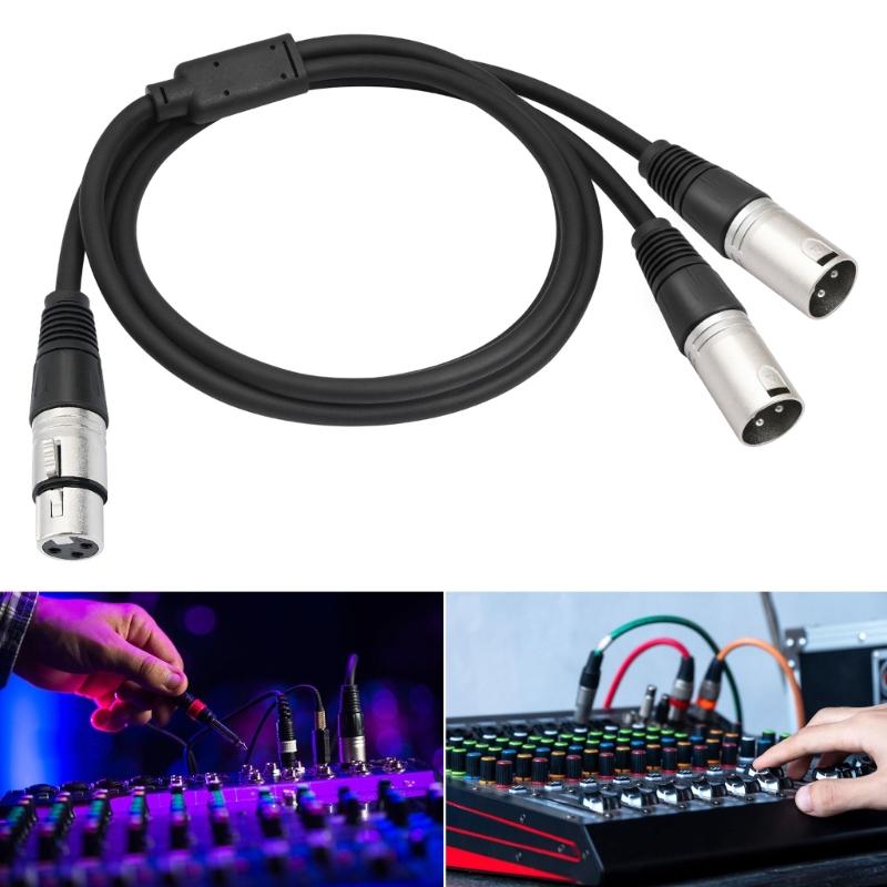 Professional 3Pin Splitter Cable Alloy Connectors Coppered Noise Less Studio Live Auditory Signal Distribution