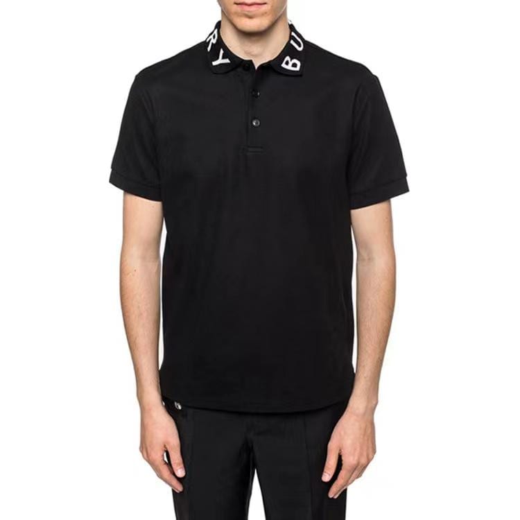 Burberry Men Ryland Collar Logo Polo Black 80134991
