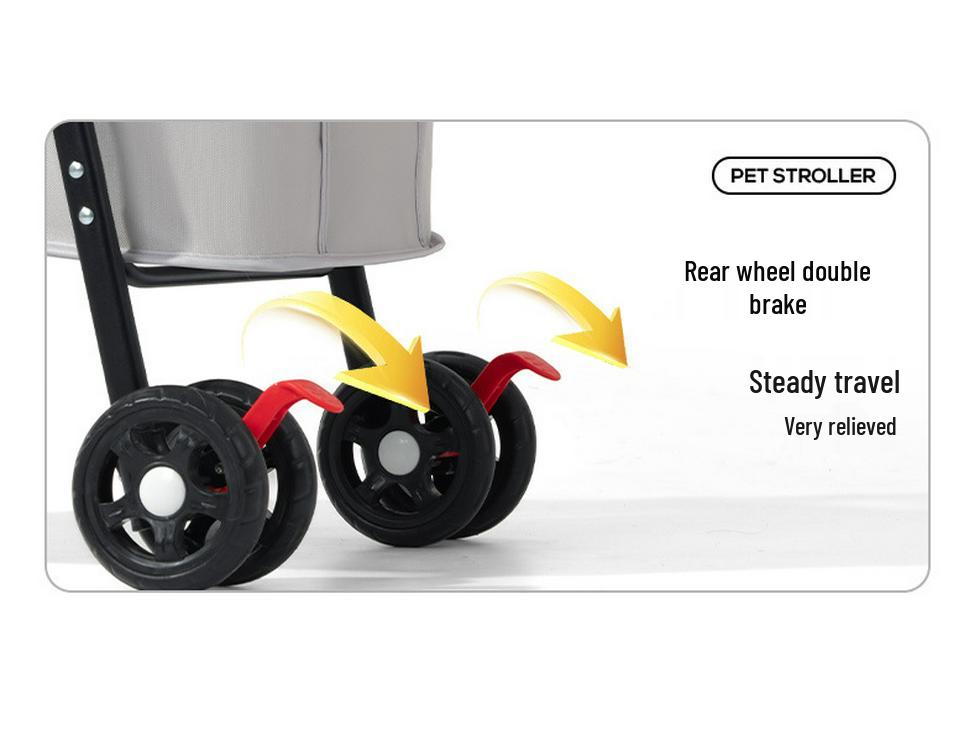 Lightweight Foldable Pet Stroller for Cats and Dogs - Travel and Outdoor Use