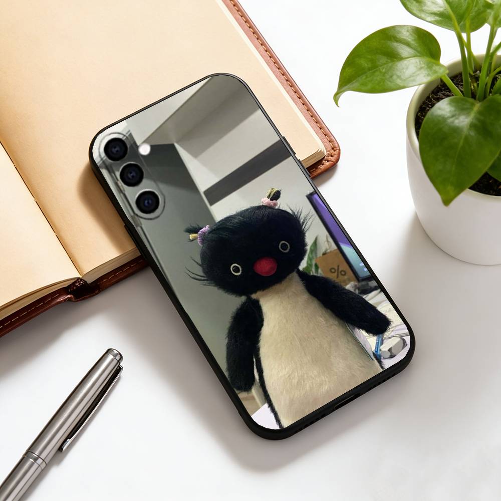 Cute cartoon penguin Phone Case For Samsung Galaxy A73,A72,A71,A70,A53,A52,A51,Others Soft Black Cover